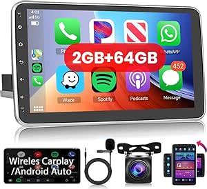 Hodozzy 2G 64G Car Stereo Android Single Din Touch Screen Wireless