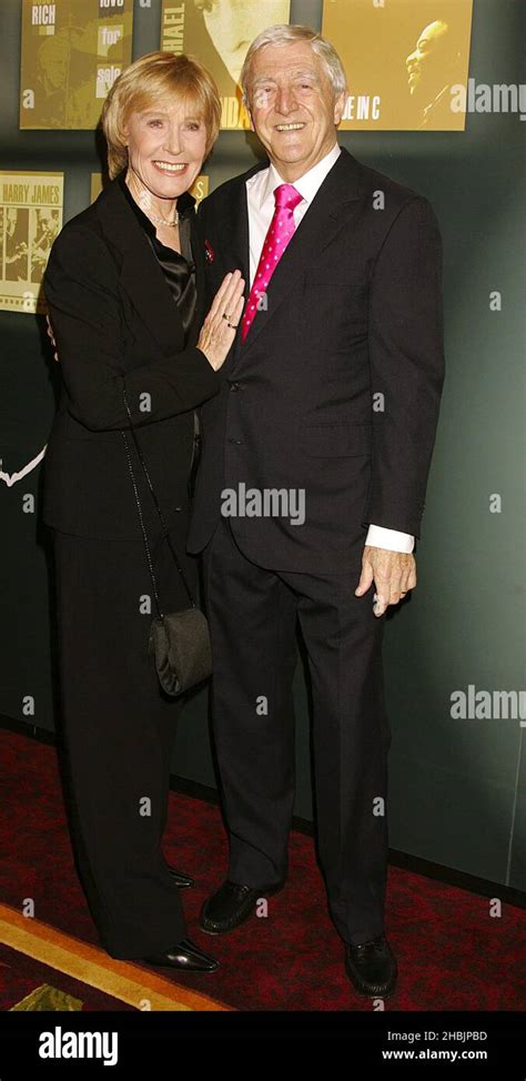 Michael Parkinson and wife Mary attending the Music Industry Awards at ...