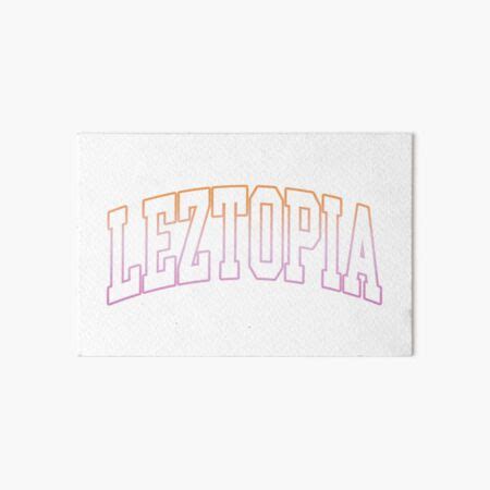 Leztopia Collegiate Lesbian Pride Flag Outline Art Board Print For