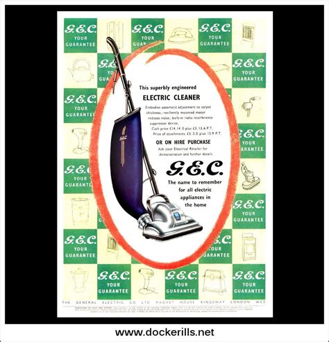 Gec Vacuum Cleaners Original Vintage Advert From September 23rd