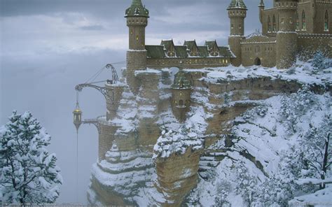 Snowy Castle wallpaper | nature and landscape | Wallpaper Better