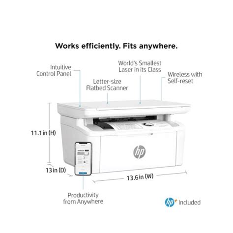 Hp Laserjet M140w A4 Mono Multifunction Laser Printer 7md72f Printer Base