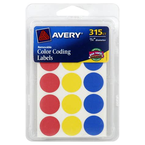 Avery 25055711 Labels, Color Coding, Removable, 3/4-Inch Round ...