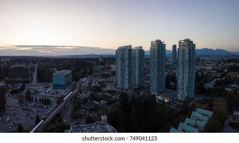 Aerial Panoramic View Surrey Central Mall Stock Photo 748427200 ...