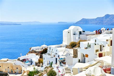 White houses on Santorini stock image. Image of church - 128096021