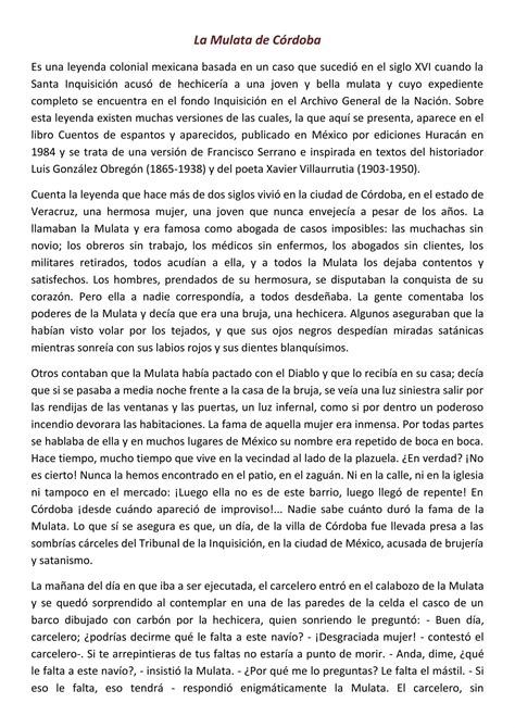 La Mulata De C Rdoba Pdf In