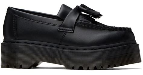 Dr Martens Vegan Adrian Felix Platform Tassel Loafers In Black Lyst