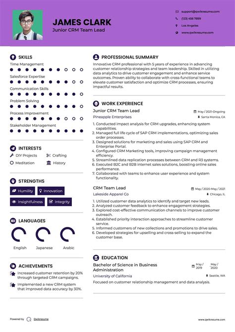 10+ CRM Team Lead Resume Samples & Templates for 2025