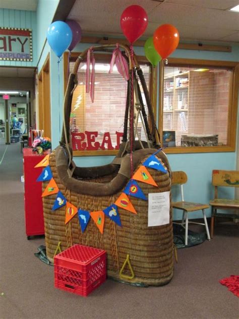 Decomissioned Hot Air Balloon Basket Into Reading Spot Library Book