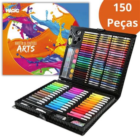 Estojo Maleta Escolar Pintura Infantil Pe As Arts Magic Coedi O