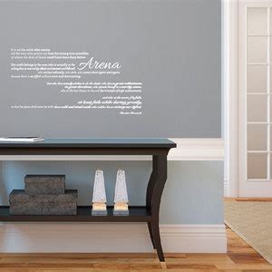 The Man in the Arena Teddy Roosevelt Wall Quote Wall Decal - Etsy