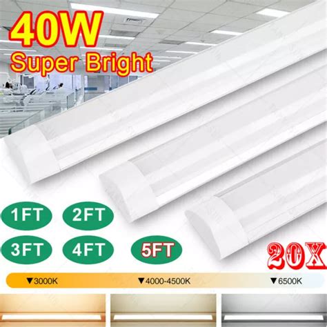 Ft Led Strip Light Batten Tube Light Office Shop Garage Ceiling Lamp