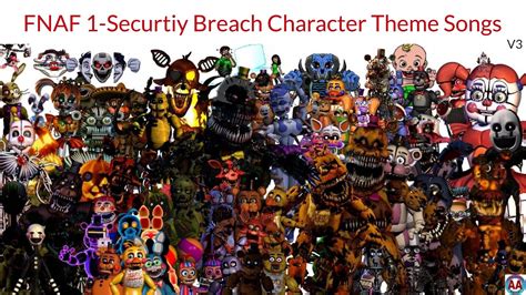 Fnaf Security Breach Animatronics Names