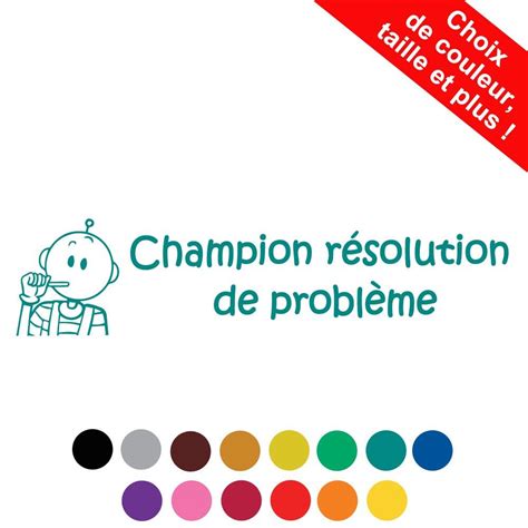 Tampons Bout de Gomme Champion résolution de problème Tampons