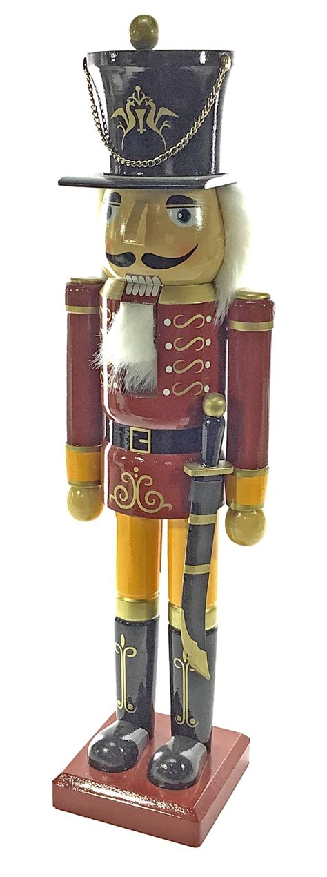 Lot - 23in Wooden Christmas Nutcracker Soldier