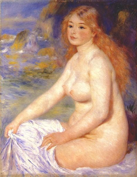 Blonde Bather 1881 Pierre Auguste Renoir WikiArt Org