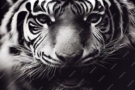 Tiger Painting Black And White