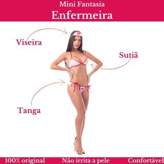 Fantasia Feminina Enfermeira Lingerie Linda E Maravilhosa Conjunto