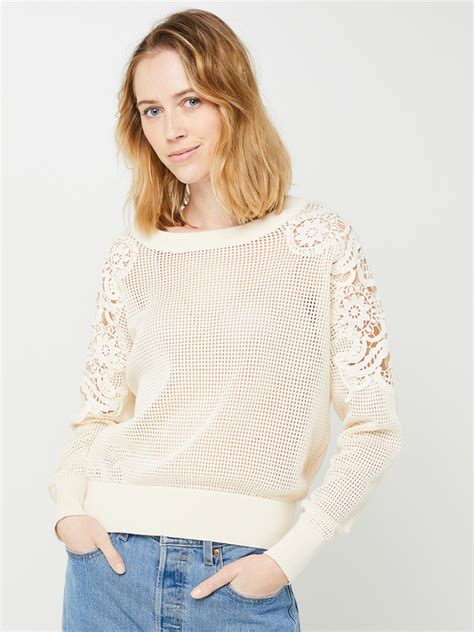 Molly Bracken Pull Ecru Femme Des Marques Vous