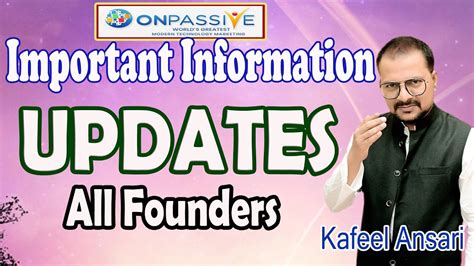 Onpassive Important Information Updates All Founders Ll Bisma