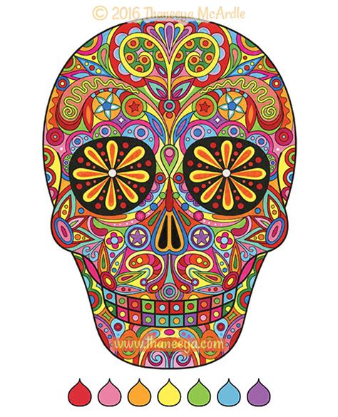 Sugar Skulls Coloring Book By Thaneeya Mcardle —