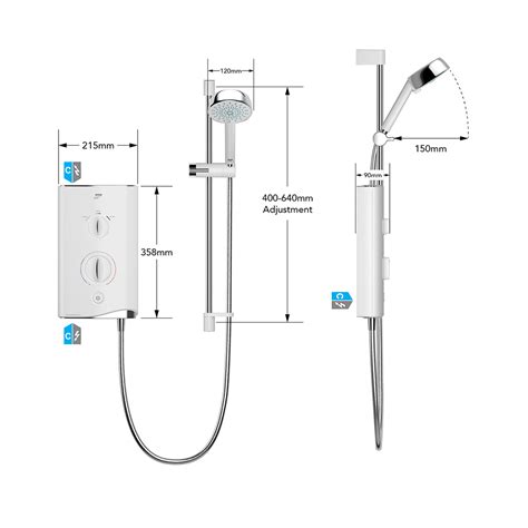 Mira Sport Single Outlet Kw Thermostatic Electric Shower White