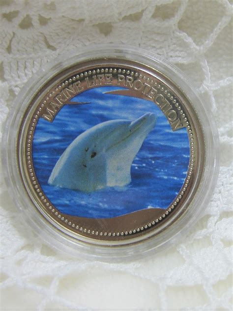 Republic Of Palau Colorized Coin Marine Life Protection Coin