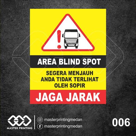 Jual Stiker Jaga Jarak Area Blind Spot Ukuran X Cm Sticker