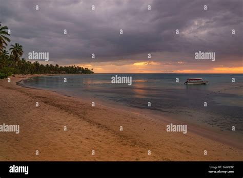 Las Terrenas Beach At Sunset Samana Peninsula Dominican Republic