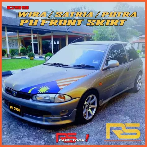 MDM Proton Wira C99 Satria Putra PU Front Skirt Getah WIRA