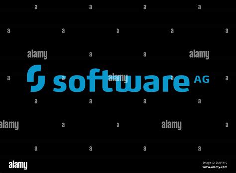 software ag logo black background stock photo alamy