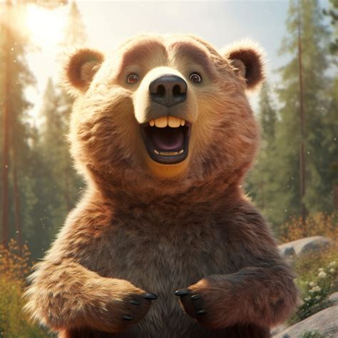 smiling bear images    freepik