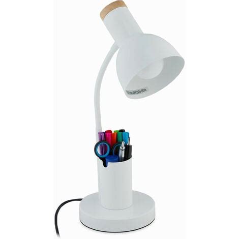 Relaxdays Lampada Da Scrivania Con Portapenne Desk Lamp Per Studio E