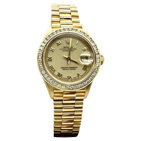 Rolex Se Oras Datejust President Esfera Diamante Bisel Banda Oro