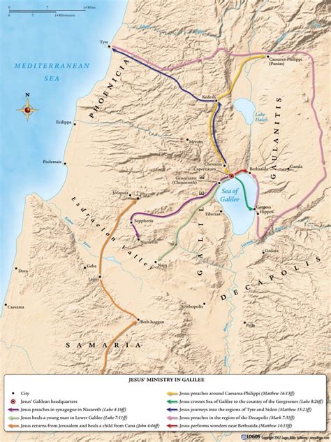 Tracing The Path Of Faith A Journey From Galilee To Jerusalem Map