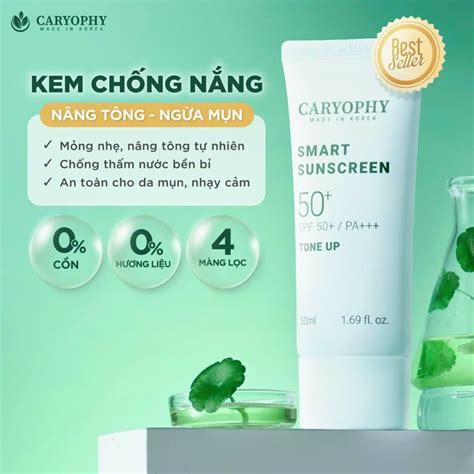 Kem Chống Nắng Caryophy Smart Tone Up Sunscreen 50ml myphamminhchau21