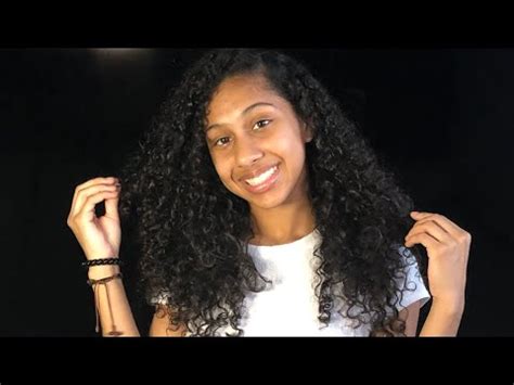 Curly hair routine (3b/3c curls) - YouTube