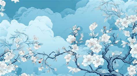 하늘색 꽃 추상 벽지 ValarFlowers 인공 꽃 벽 배경: