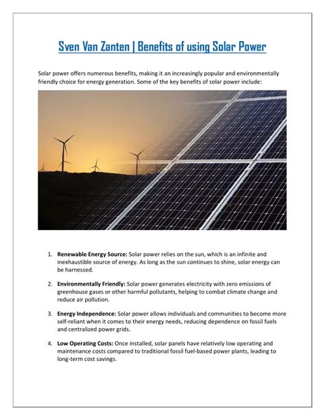 PPT Benefits Of Using Solar Power PowerPoint Presentation Free