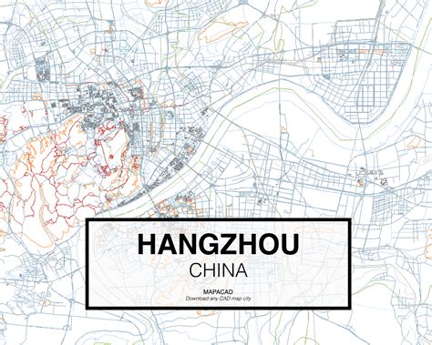 Hangzhou City China Map