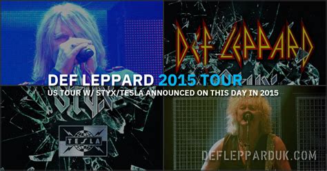 8 Years Ago DEF LEPPARD Announce 2015 US Tour With Styx Tesla