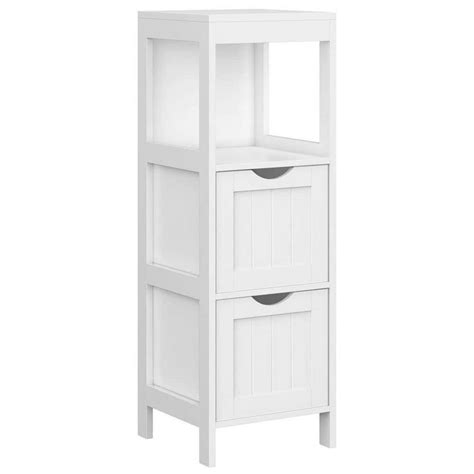 Dracelo 11 8 In W X 11 8 In D X 35 1 In H White Bathroom Storage