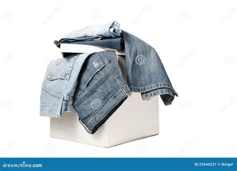 Box Of Jeans Stock Image Image Of Decorate Teenage 25646231