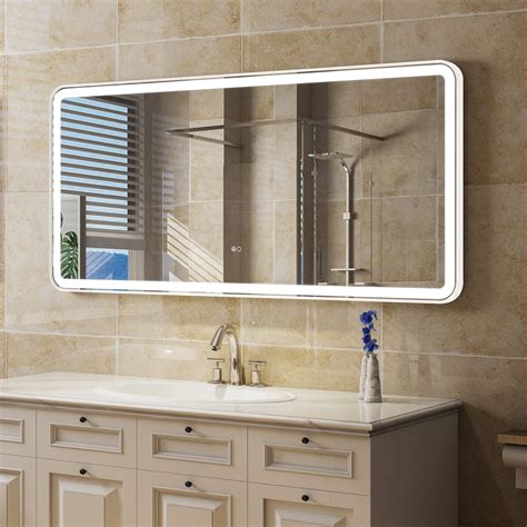 Forclover X Inch Led Bathroom Mirror Led Lighted Mirror For