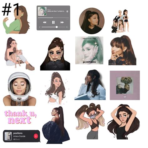 Aesthetic Glossy Ariana Grande Stickers Limited Edition Off For