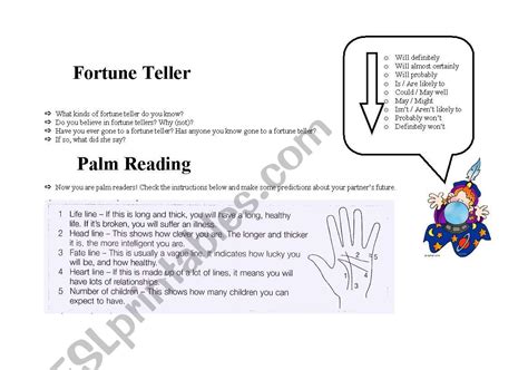 Fortune Teller Esl Worksheet By Katia