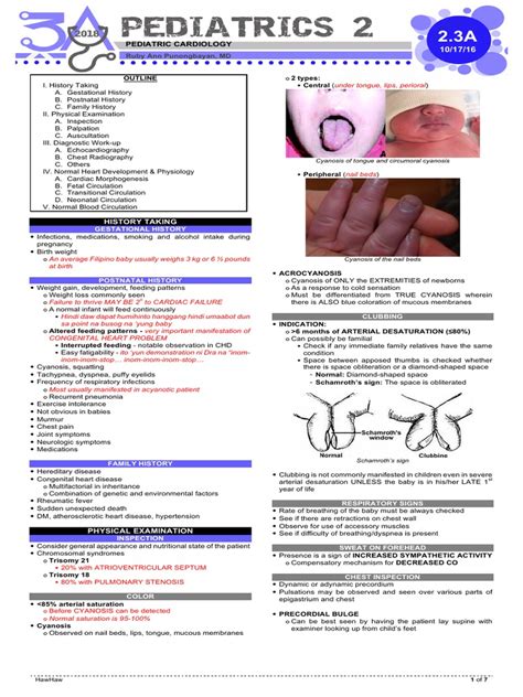 Pediatric Cardiology | PDF | Heart | Circulatory System