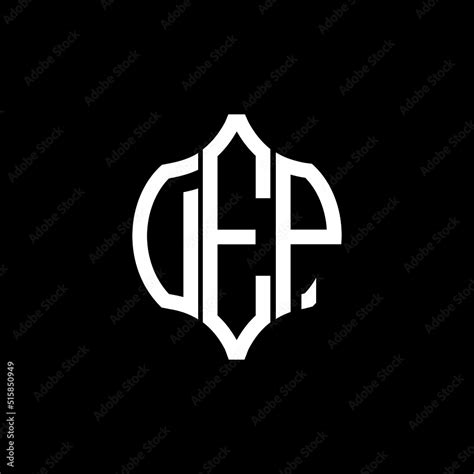 dep letter logo dep  black background vector image dep monogram