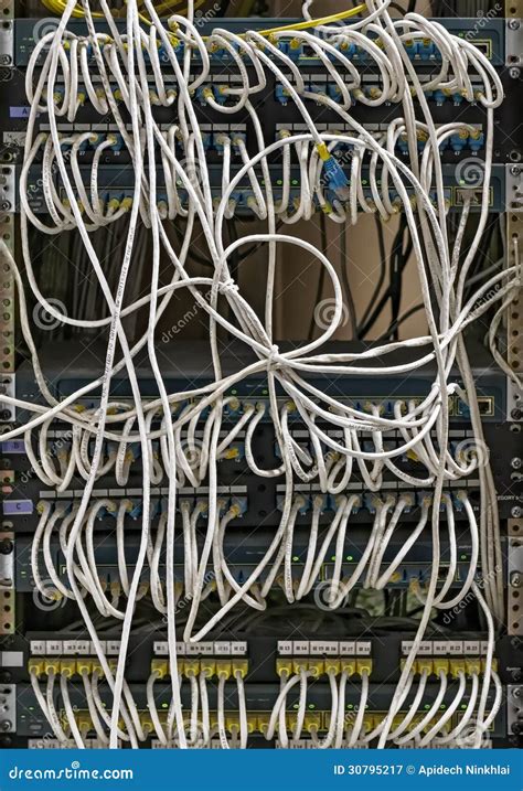 network wiring system stock image image  confusion