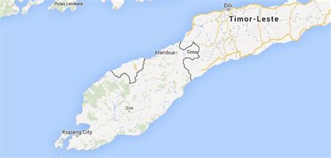 2: Map of West Timor, which borders Timor Leste (Source: Google Maps ...